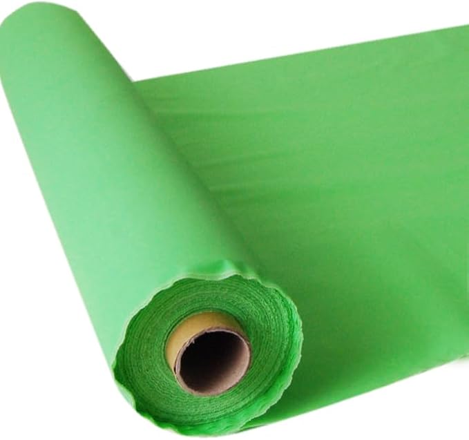 Craft And Party, Apple Green Plastic Table Cover Roll - 40in X 100 feet Heavy Duty Plastic Banquet Table Cover Roll. (Apple Green)