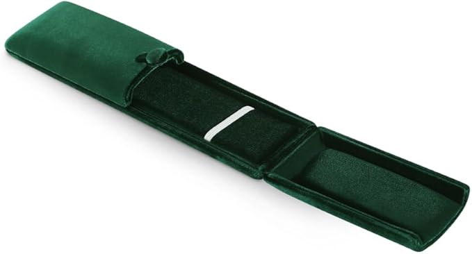 Bracelet Jewelry Box，Velvet Gift Boxes for Women，Men Valentine Necklace Long Display Cases (Green)