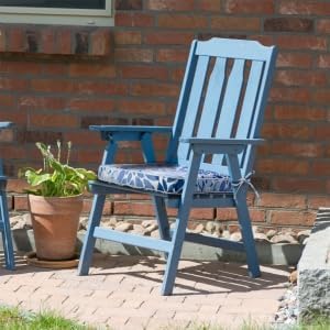 Outdoor Chair Cushions 19 x 19 Inch Set of 2 Water Resistant Seat Cushions with Ties, Outdoor Cushions for Patio Furniture with 3-Year Fade Resistant