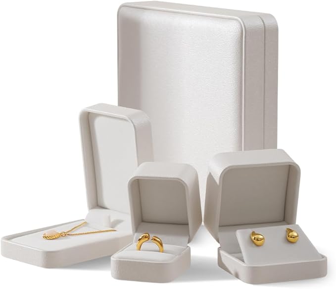 Earring Box, Leather Earring Gift Box,Premium Earring Boxes For Jewelry Gift,Luxury Earring Boxes (White)