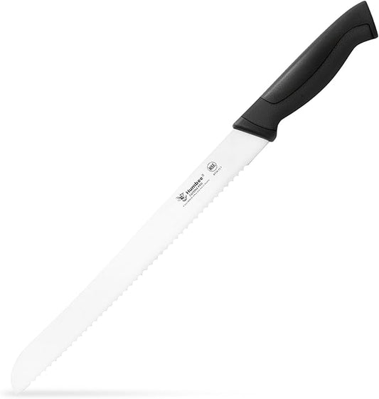 12-Inch Serrated Bread Knife, Premium High Carbon Stainless Steel Blade Knife for Bread with Ergonomic Handle, NSF Certified, DT-30 Series, Black