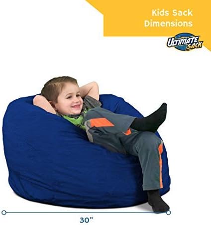 Ultimate Sack Kids Bean Bag Chair, Oversize Bean Bag Chair for Adults, Comfy Chair Bean Bag Couch Lounge Sofa Loveseat Furniture | Teal Suede