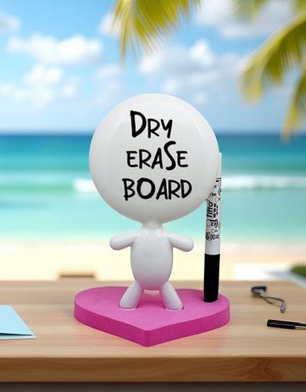 Gift idea - Dry Erase Board - TITTO in Love, Draw Your Ideas - Ideal for Home & Office Decor - Pink Work Home Office (Pink)