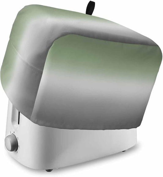 Toaster Cover 2 Slice Sage Green Toaster Oven Cover with Pockets Ombre Green Grey Dustproof Bakeware Protector Small Kitchen Appliance Dust Covers and Fingerprint Protection for Women