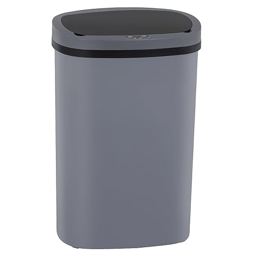 Kitchen Trash Can with Lid, 13 Gallon Automatic Garbage Can for Bathroom Bedroom Home Office 50 Liter Touch Free High-Capacity Brushed Waste Bin