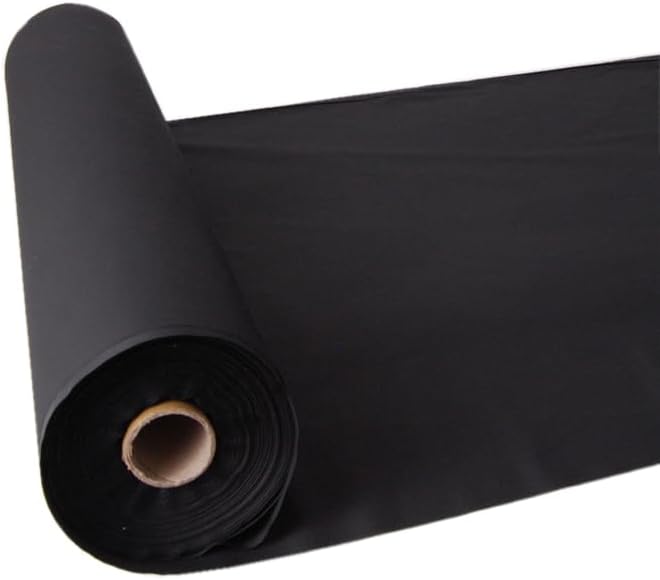 Craft And Party, Black Plastic Table Cover Roll - 40in X 100 feet Heavy Duty Plastic Banquet Table Cover Roll. (Black)
