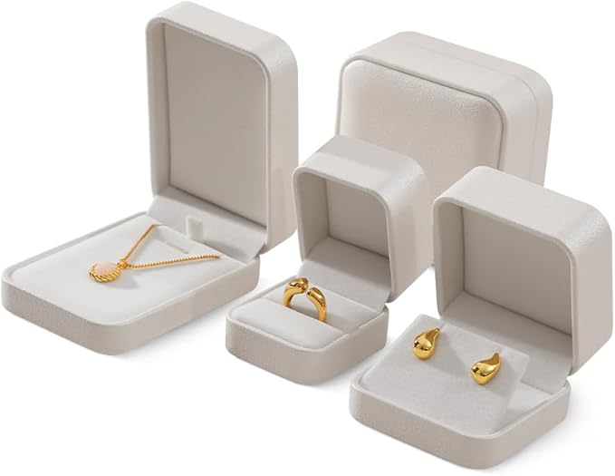Necklace Box, Leather Gift Box,Premium Jewelry Boxes,Luxury Necklace Boxes For Jewelry Gift,Pendant (White)