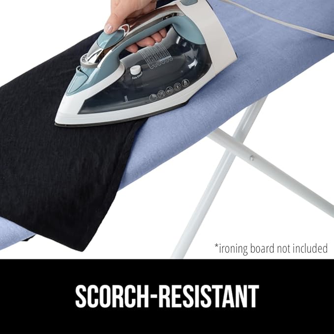 The Original GORILLA GRIP Ironing Board Cover and Pad, Silicone Coating, Thick Scorch Resistant Padding, Heavy Duty Iron Covers Standard Boards, Hook and Loop Fastener Strap, Blue, 15x54