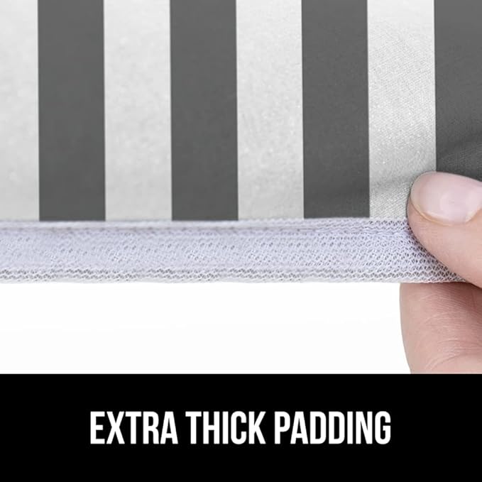 The Original GORILLA GRIP Ironing Board Cover and Pad, Silicone Coating, Thick Scorch Resistant Padding, Heavy Duty Iron Covers Standard Boards, Hook and Loop Fastener Strap, Striped, 15x54
