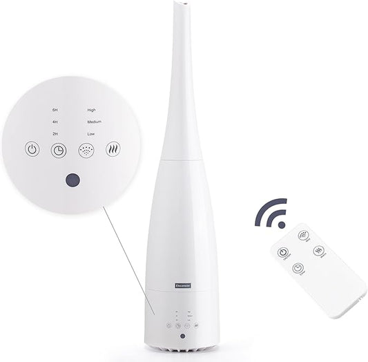 Warm and Cool Mist Humidifier for Home/Bedroom with Remote Control 2.3L Smart Air Humidifier for Desk/Office/Bedroom 25dB Whisper Quiet with Auto Shut off