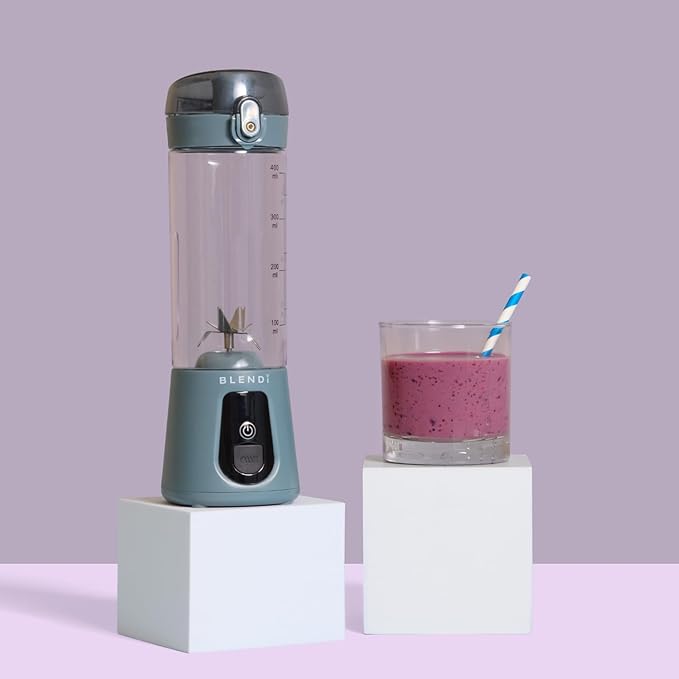 BLENDi Pro+ Portable Blender (New 2025 Model, 17.5oz, Gray) – Upgraded 120W Motor, USB-C Rechargeable, Cordless Personal Blender for Smoothies & Shakes – BPA-Free, Self-Cleaning, Travel-Friendly