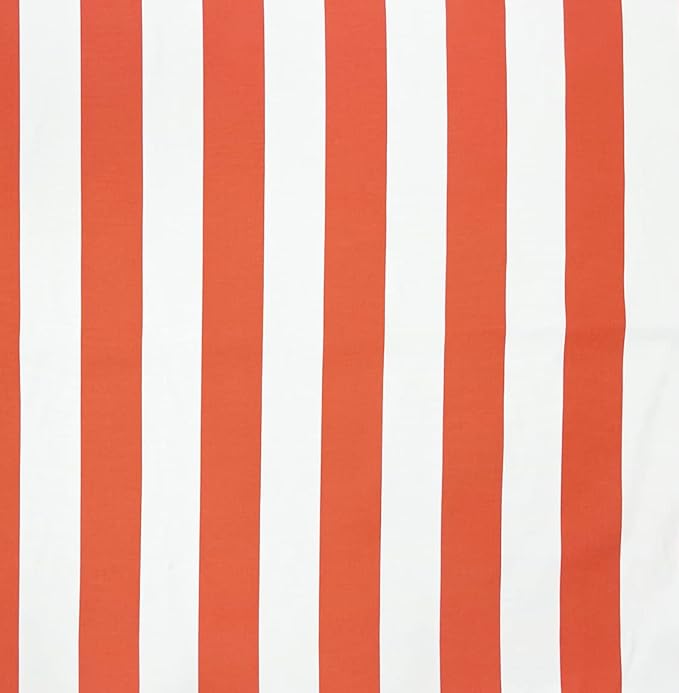 RSH DECOR: Tufted Adirondack Chair Cushion | 42.5” x 21” | All-Weather Spun Fabric | Water and Fade-Resistant | Outdoor Cushion for Patio Furniture | Coral & White Stripe
