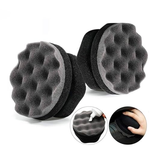 3PCS Tire Shine Applicator Pad, High-Density Wave-Grip Pad for Leather & Tire Care, Auto Detailing Tool, Durable and Reusae Applicator Pad for Auto Polishing, Cleaning, and Waxing