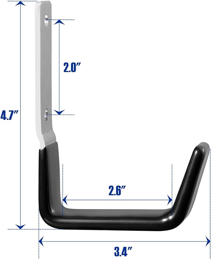 Heavy Duty Steel Garage Hooks,Garage Storage Utility Hooks,Anti-Slip Hanger, Tool Organizer,Steel Wall Mount Organizer, Garden Hose Hanger (Small-2PC)