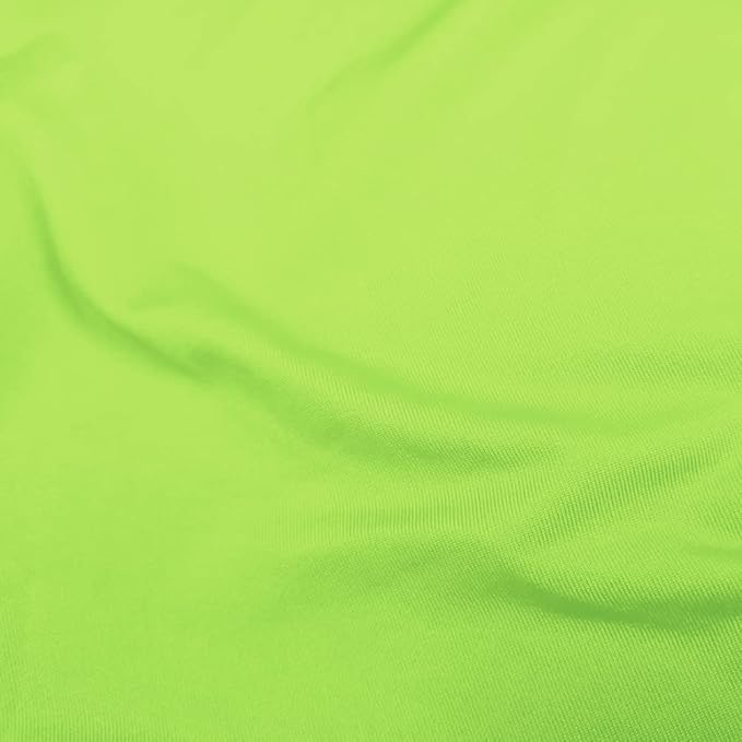 2 Pack 4FT Lime Spandex Tablecloth Stretch Fitted Table Cover for Rectangular Table Event, Wedding, Banquet and Parties