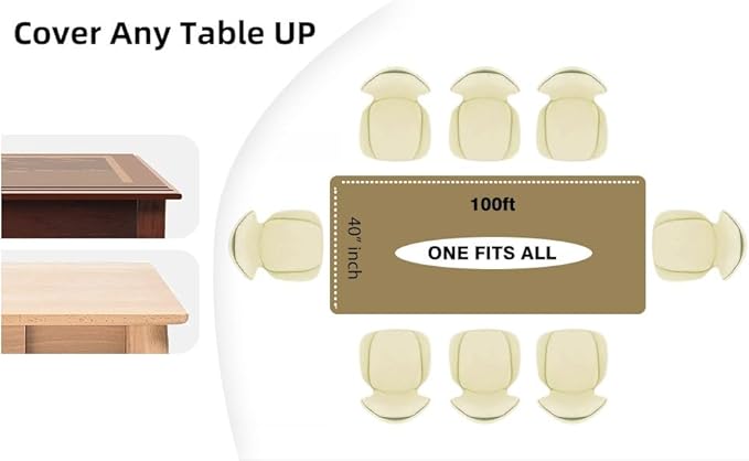 Craft And Party, Gold Plastic Table Cover Roll - 40in X 100 feet Heavy Duty Plastic Banquet Table Cover Roll. (Gold)