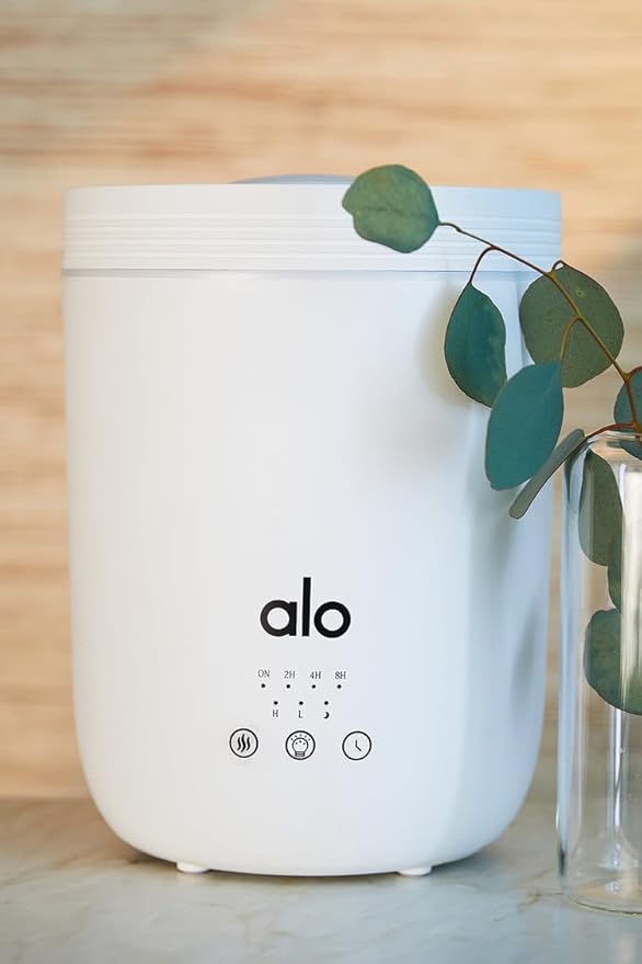 Alo Aura Diffuser + Sleep & Downshift Essential Oil - Curated Blend - Unwind and Settle The Mind - Therapeutic Grade