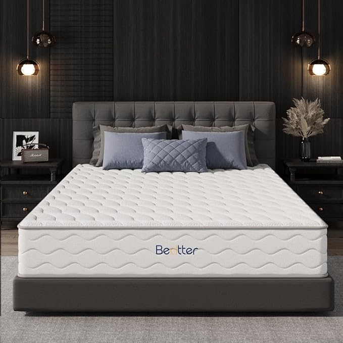10 Inch Twin XL Hybrid Mattress, Charcoal Cooling Gel Memory Foam Mattress in a Box,Pocketed Springs for Isolate Motion, Pressure Relief, CertiPUR-US Certified, Support Comfort