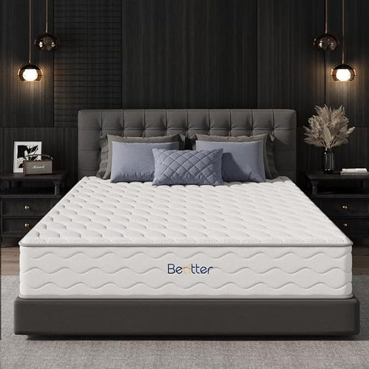10 Inch Twin XL Hybrid Mattress, Charcoal Cooling Gel Memory Foam Mattress in a Box,Pocketed Springs for Isolate Motion, Pressure Relief, CertiPUR-US Certified, Support Comfort
