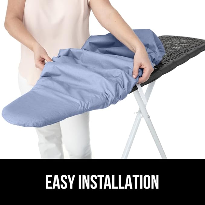 The Original GORILLA GRIP Ironing Board Cover and Pad, Silicone Coating, Thick Scorch Resistant Padding, Heavy Duty Iron Covers Standard Boards, Hook and Loop Fastener Strap, Blue, 15x54