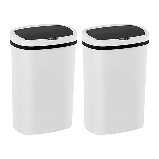 PayLessHere 13 Gallon Trash Can Kitchen Trash Can Automatic Garbage Can with Lid Touch Free High-Capacity Motion Sensor for Home Kitchens Bedroom Bathroom Office Kitchen Waste Bin Wateproof Trash Bin