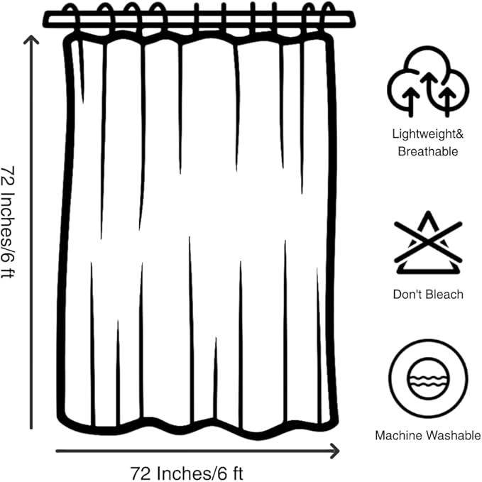 Eucalyptus Shower Curtain, Ombre Floral Leaves Plant Washable Fabric Bath Decor with 12 Hooks 72x72 inches, Grey