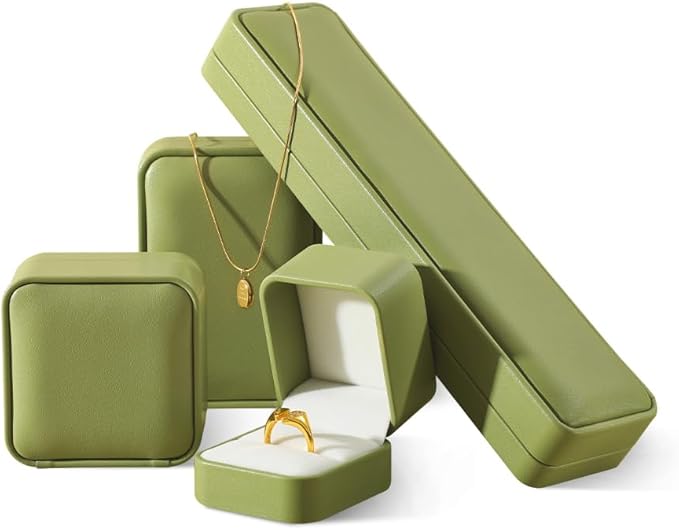 Bracelet Box, Leather Necklace Boxes For Jewelry Gift,Premium Jewelry Box,Luxury Jewelry Box (Green)
