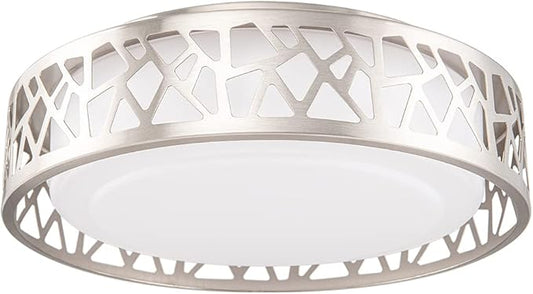Ceiling Light Fixtures, 14 inch 20W 1400 Lumens LED Flush Mount, Dimmable 3000K Warm White, Brush Nickel Finished, ETL Listed for Kitchen, Hallway, Bedroom, Stairways