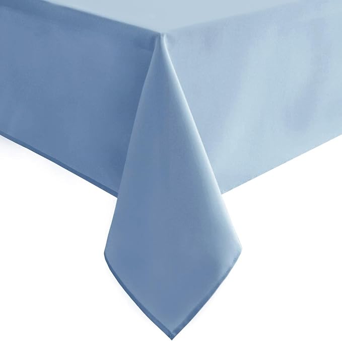 Hiasan Dusty Blue Tablecloth for Square Tables - Waterproof and Spillproof Washable Fabric Table Cloth for Dining Room Kitchen Party, 60 x 60 Inch