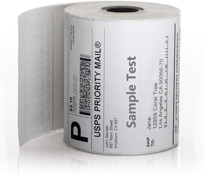 RBHK 4x6 Thermal Labels - 5000 Labels, 20 Rolls, Compatible with Zebra, Rollo, JADENS, OFFNOVA, MUNBYN Printers