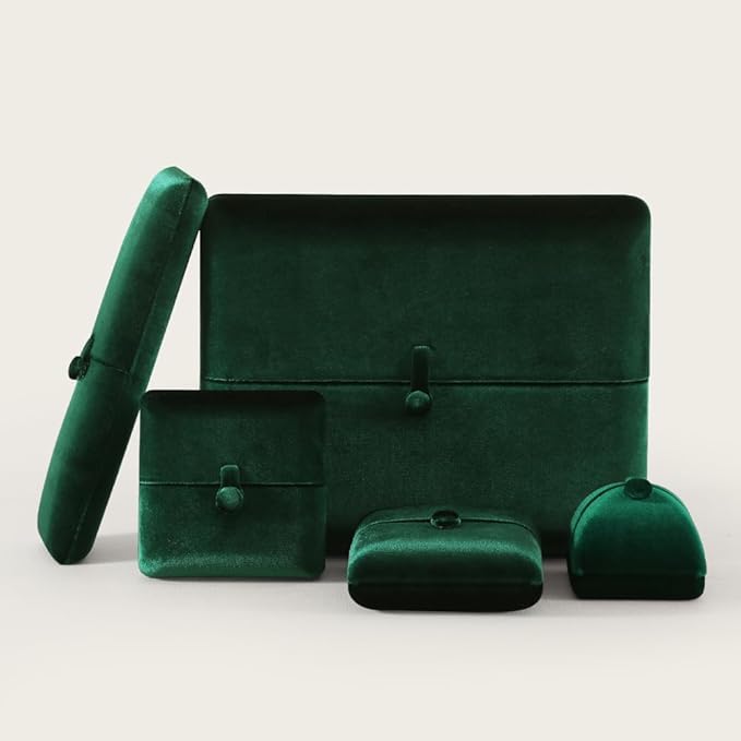Bracelet Jewelry Box，Velvet Gift Boxes for Women，Men Valentine Necklace Long Display Cases (Green)