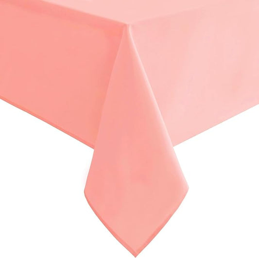 Hiasan Rose Pink Tablecloth for Square Tables - Waterproof and Spillproof Washable Fabric Table Cloth for Dining Room Kitchen Party, 40 x 40 Inch