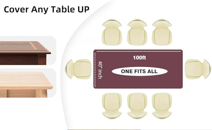 Craft And Party, Brown Plastic Table Cover Roll - 40in X 100 feet Heavy Duty Plastic Banquet Table Cover Roll. (Brown)