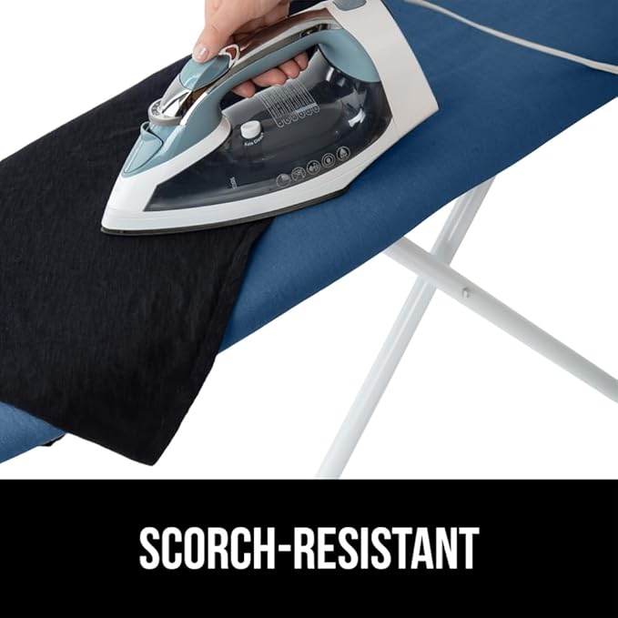 The Original GORILLA GRIP Ironing Board Cover, Silicone Coating, Full 54x15 Inch Size Scorch Resistant Padding, Elastic Edge, Heavy Duty Covers Standard Boards, Hook and Loop Fastener Strap, Navy
