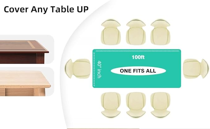 Craft And Party, Emerald Green Plastic Table Cover Roll - 40in X 100 feet Heavy Duty Plastic Banquet Table Cover Roll. (Emerald Green)