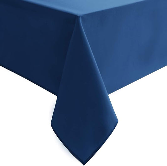 Hiasan Royal Blue Tablecloth for Rectangle Tables - Waterproof and Spillproof Washable Fabric Table Cloth for Dining Room Kitchen Party, 52 x 70 Inch