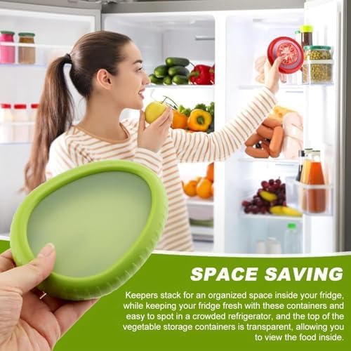 Avocado Saver and Holder - Reusable Storage Containers for Fridge - Avocado Pods, Avocado Keeper, Veggie Savers – Silicone Food Saver for Half Cut Avocados
