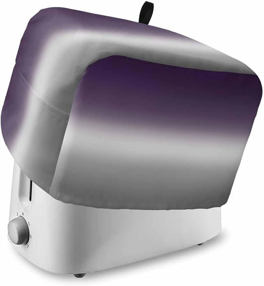 Toaster Cover 4 Slice Purple Grey Ombre Toaster Oven Cover with Pockets Gradient Gradual Color Dustproof Bakeware Protector Small Kitchen Appliance Dust Covers and Fingerprint Protection for Women