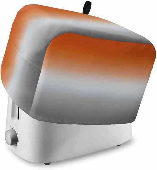 Toaster Cover 2 Slice Orange Grey Ombre Toaster Oven Cover with Pockets Gradient Gradual Color Dustproof Bakeware Protector Small Kitchen Appliance Dust Covers and Fingerprint Protection for Women