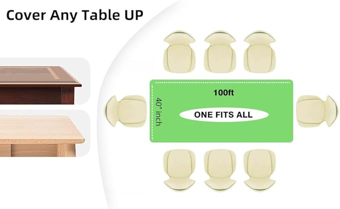Craft And Party, Apple Green Plastic Table Cover Roll - 40in X 100 feet Heavy Duty Plastic Banquet Table Cover Roll. (Apple Green)