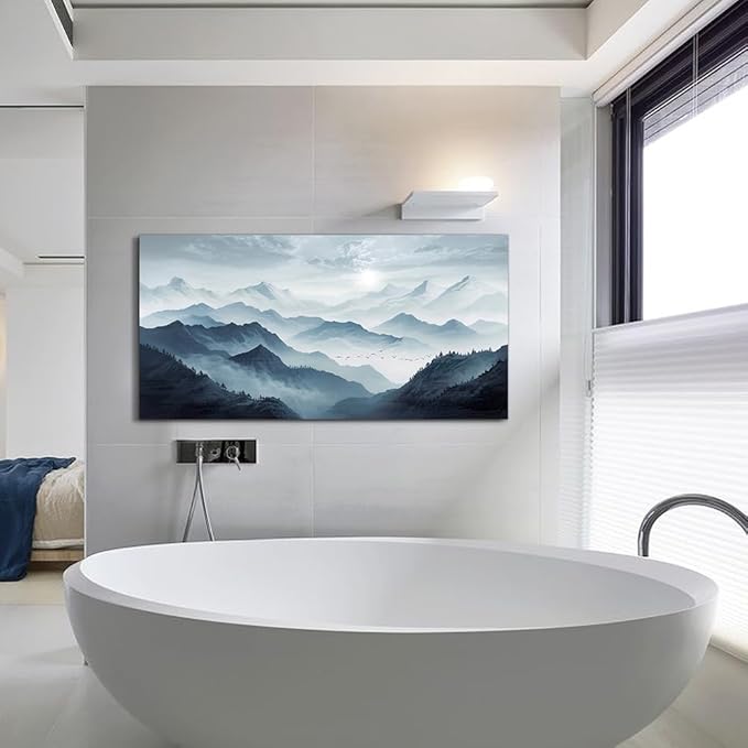 Lapremoly Canvas Wall Art For Living Room Large Wall Decorations For Office Bedroom Wall Decor Frame Pictures Artwork Home Decor Abstract Mountain Landscape Wall Painting Poster Hotel Decor 30"X60"