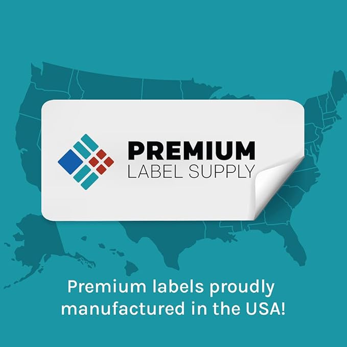Premium Label Supply White Sticker Address Labels – 2" x 4" – Laser/Inkjet Compatible – (10 per Sheet), 100 Sheets – 1,000 Total Adhesive Labels
