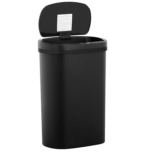 BestOffice 13 Gallons Automatic Sensor Kitchen Trash Can with Lid, Touchless Garbage Can for Bathroom, Bedroom, Home Office Waste Bin 50L
