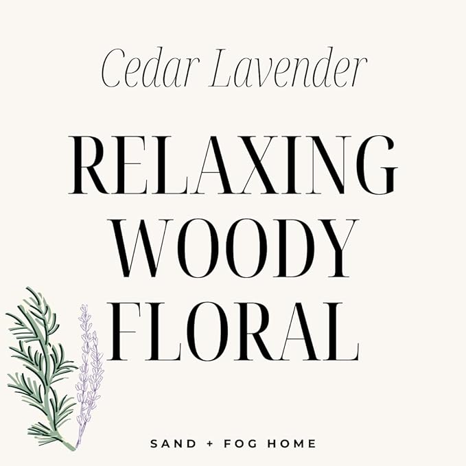Whiskey & Leather Scented Candle - Cedar Lavender – Additional Scents and Sizes – 100% Cotton Lead-Free Wick - Luxury Air Freshening Jar Candles - Perfect Home Decor – 16oz