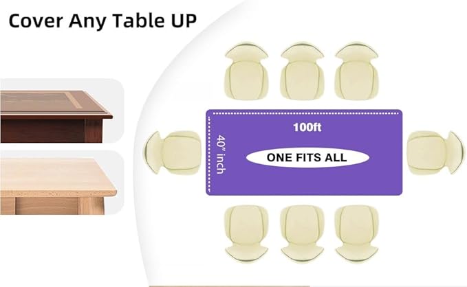 Craft And Party, Purple Plastic Table Cover Roll - 40in X 100 feet Heavy Duty Plastic Banquet Table Cover Roll. (Purple)
