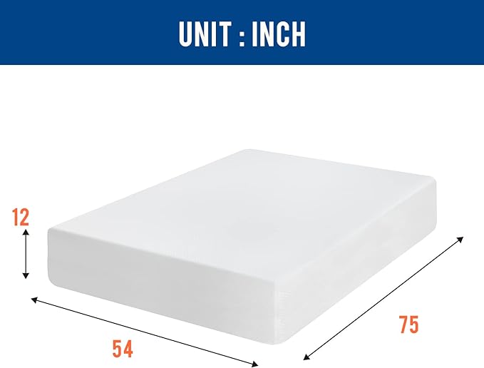 Full Mattress 12 inch Gel Memory Foam Mattress Medium Firm Mattresses for Cool Sleep Relieving Pressure Relief CertiPUR-US Certified Mattress in a Box