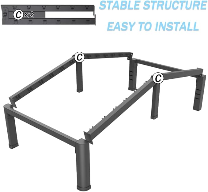 FUIOBYVV 6 Inch Twin XL Bed Frame with Rounded Corner and Headboard Hole Mattress Retainers 3500 LBS Metal Heavy Duty Steel Slats Support No Box Spring Needed Platform Noise Free Easy Assembly