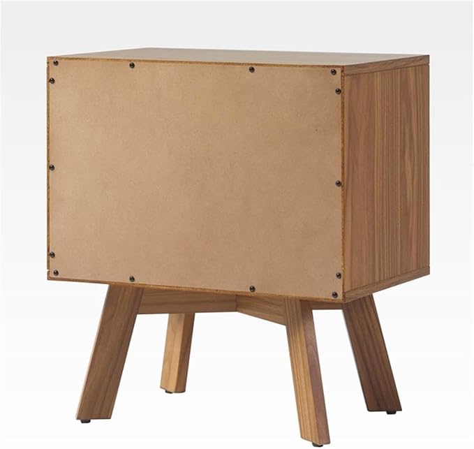 Walker Edison Mid Century Modern 1-Drawer Nightstand Bedroom Storage Drawer and Shelf Bedside End Table, 21 Inch, Mocha