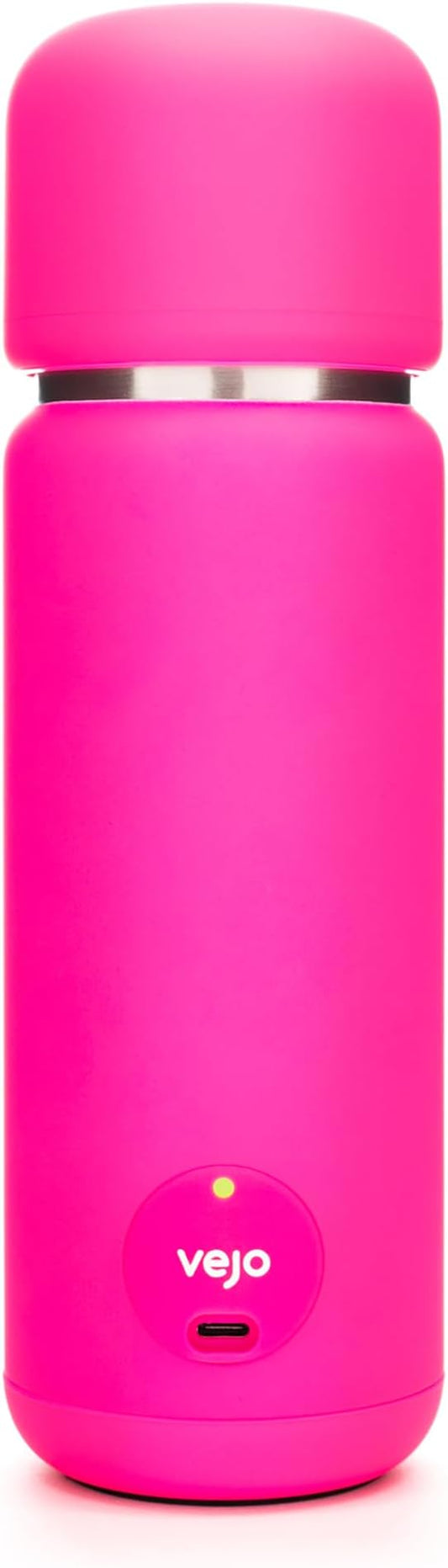 Vejo Personal Blender Powder-Powered Blending System | No Shaking | No Clumps | No Prep | Easy One-Button Design | USB Rechargeable Blender | Neon Pink