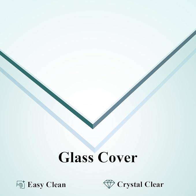 RPJC 8x8 Soild Wood Picture Frame with High Definition Glass Display Pictures 4x4 with Mat or 8x8 Without Mat for Wall Mounting Hanging Carbonized